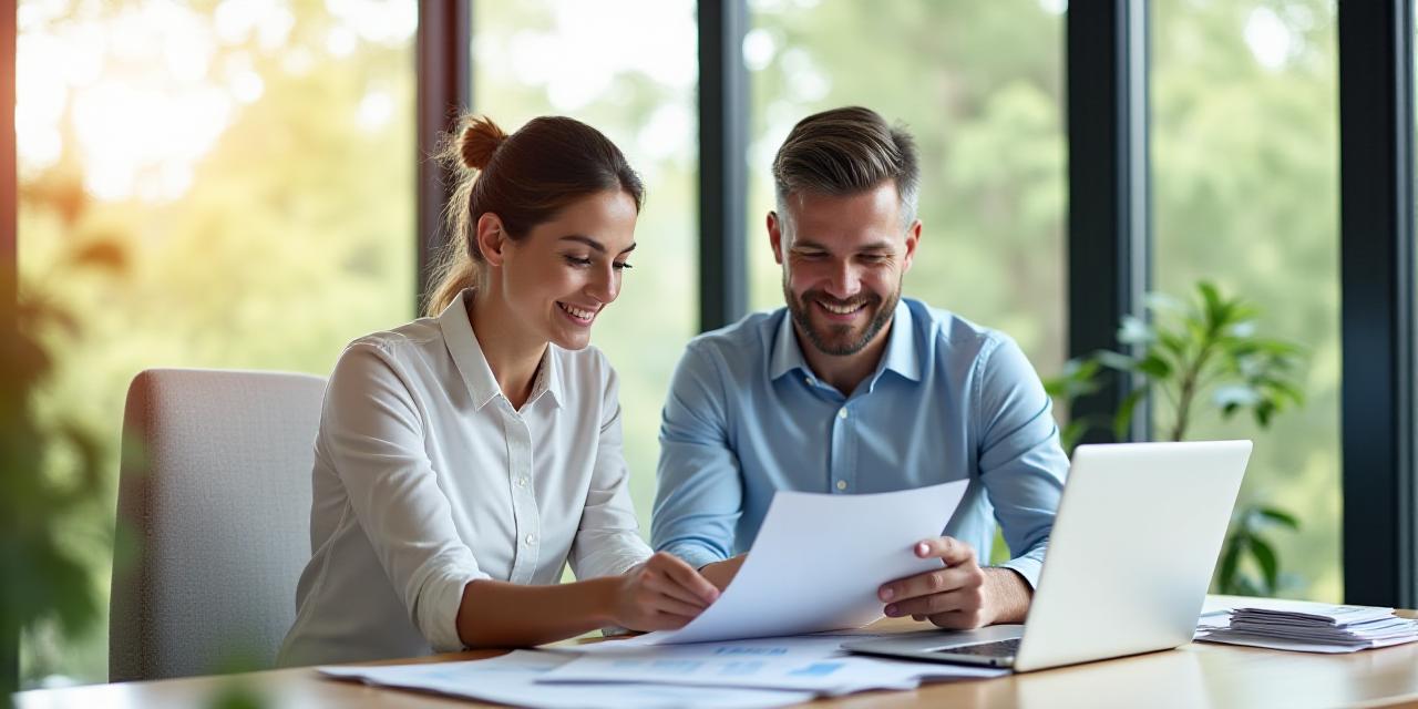 Professional tax consultant reviewing FBAR documents in a bright office